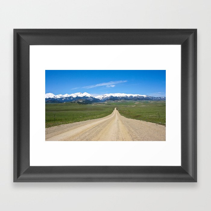 Old Country Road Framed Art Print