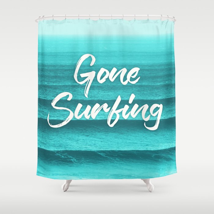 GONE SURFING Shower Curtain