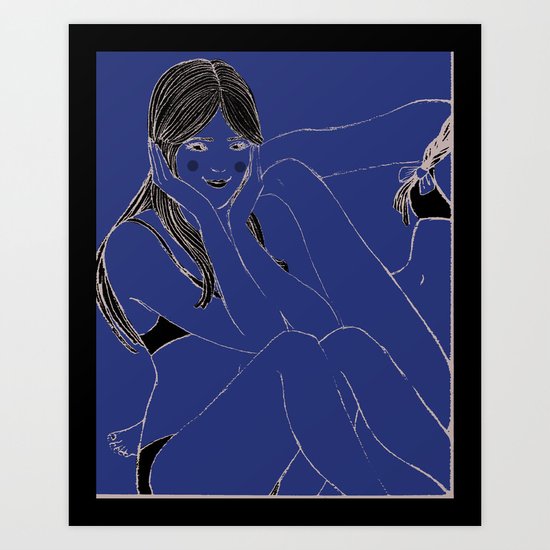 Chloe at The Sleepover Art Print