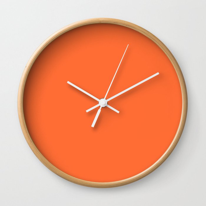 Bright Orange Wall Clock
