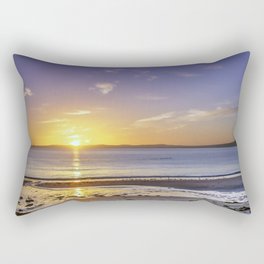 New Zealand Photography - Wonderful Sunset Over The Desolate Beach Rectangular Pillow