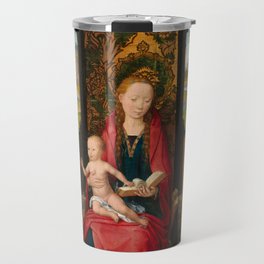 Madonna and Child with Angels, 1479 by Hans Memling Travel Mug