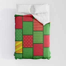 Happy Christmas Color Pattern Comforter