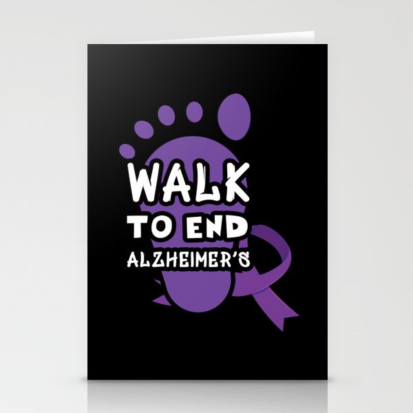 Foot Walk To End Alzheimer Alzheimer's Awareness Stationery Cards