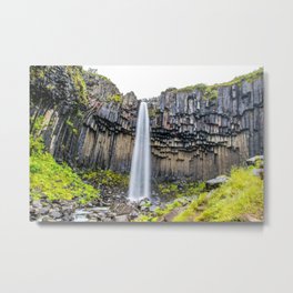 Smooth Svartifoss Metal Print