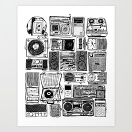Music Boxes Art Print