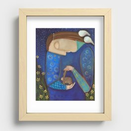 angel with rabbit Recessed Framed Print