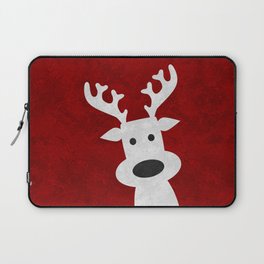 Christmas reindeer red marble Laptop Sleeve