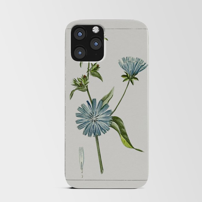 Hand Drawn Blue Chicory iPhone Card Case