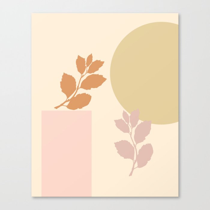 Pastel Autumn - Simple Illustration inspired by Matisse Canvas Print