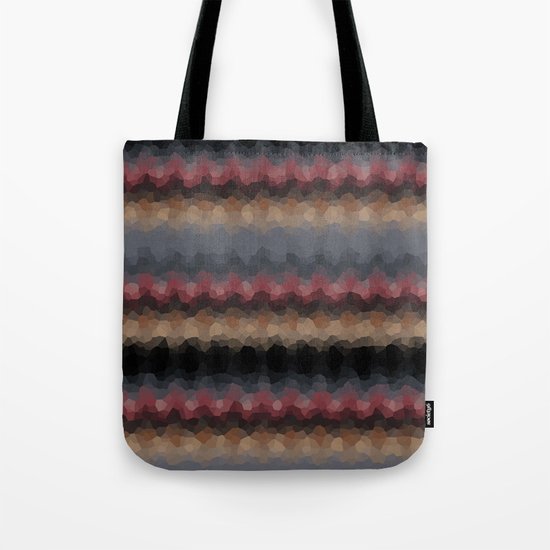 Abstract pattern "Black and red wave" . Tote Bag