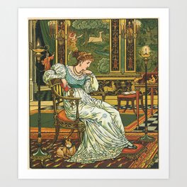 Desiree in her palace_Walter Crane  British artist (1845-1915) Art Print