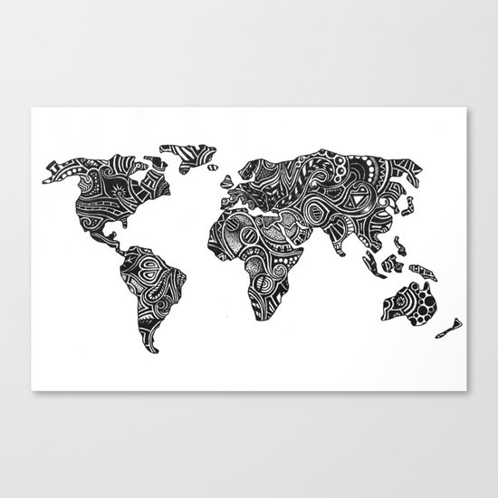 World Canvas Print