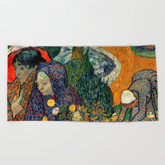 Memory of the Garden at Etten by Vincent van Gogh Beach Towel