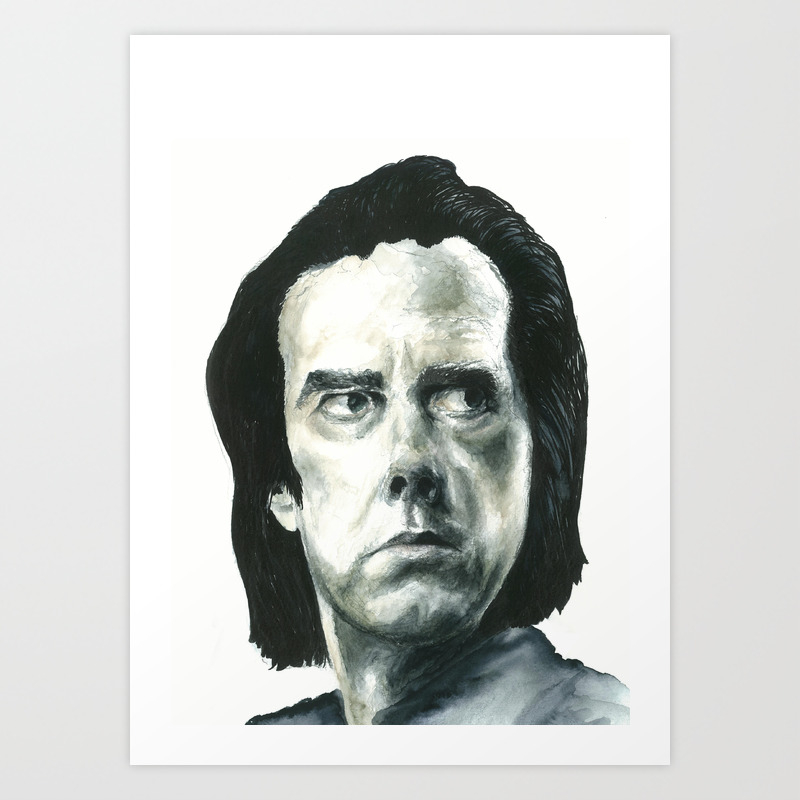 Nick Cave Painting Art Print By Postcardsbeyond Society6