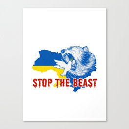 Peace in Ukraine - Stop the Beast Canvas Print