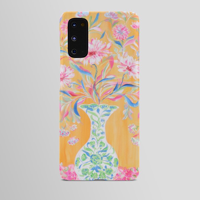 Orange elegant chinoiserie by Nadar Musa  Android Case