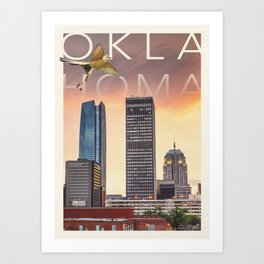 OKC Sunset Art Print