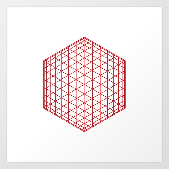 #184 Sphere/cube – Geometry Daily Art Print