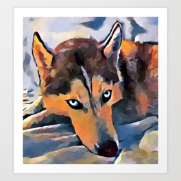 Husky 5 Art Print