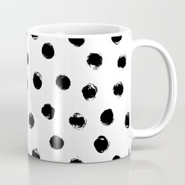 Polka Dots Black and White Mug