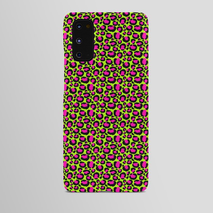 Neon Green Pink Leopard Pattern Android Case