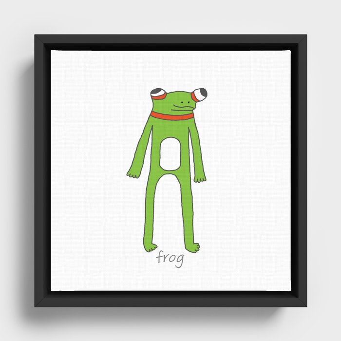 Gerald the Frog Framed Canvas