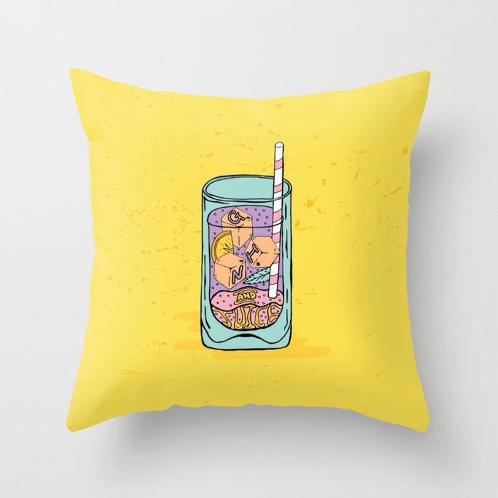 Gin & Juice Throw Pillow