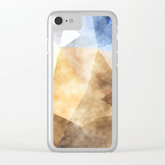 On the fields- Abstract watercolor triangle pattern Clear iPhone Case