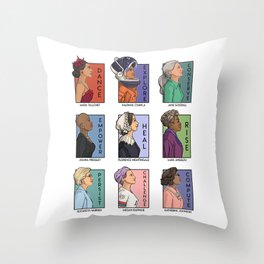 She Series - Real Women Collage Version 2 Throw Pillow