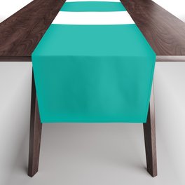 letter O (White & Turquoise) Table Runner