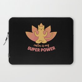 Cats Yoga Cute Cats Sport calm is my super power Laptop Sleeve