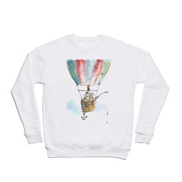 "Brothers in Paws" (2 Dogs, 1 balloon, 1000 clouds) Crewneck Sweatshirt