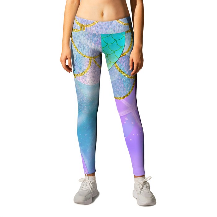 Iridescent sales mermaid leggings