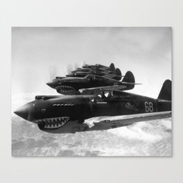 Flying Tigers - Hell's Angels Squadron In Formation - 1942 Canvas Print