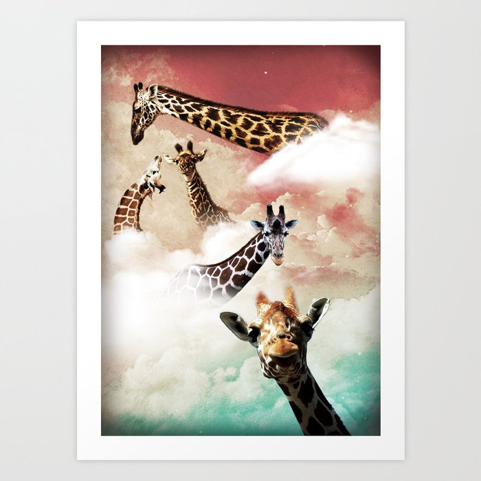 Amusement Park for Giraffes Art Print