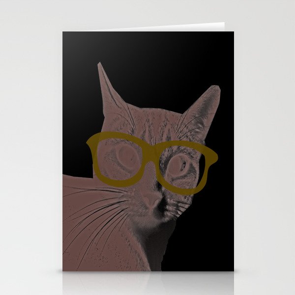 Yoshi Cat Glasses Stationery Cards