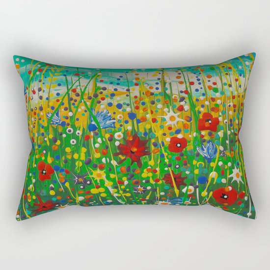 Flowers of happiness Rectangular Pillow