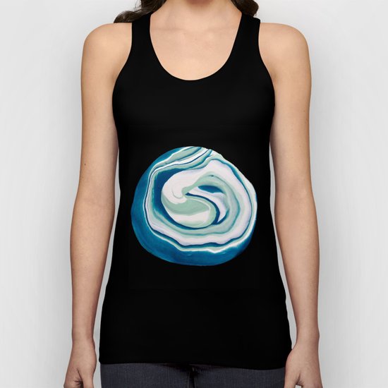 Marbling Turquoise Dreams Unisex Tank Top