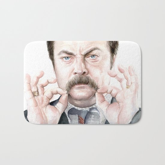 Swanson Mustache Bath Mat