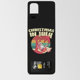 Christmas In July Santa Claus Beach Android Card Case