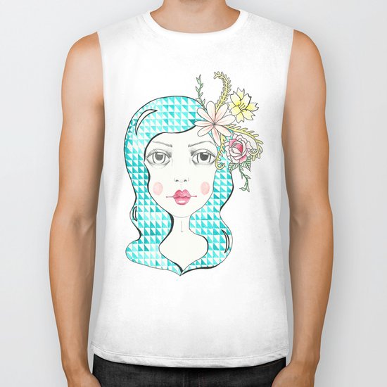 Triangle Girl Biker Tank