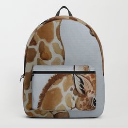 NATURE STILL LIFE QUIET PLACE GIRAFFE Backpack | Construction, Urban, Countrylife, Expressive, Watercolor, Vintage, Architecture, Modern, Painting, Abstract 