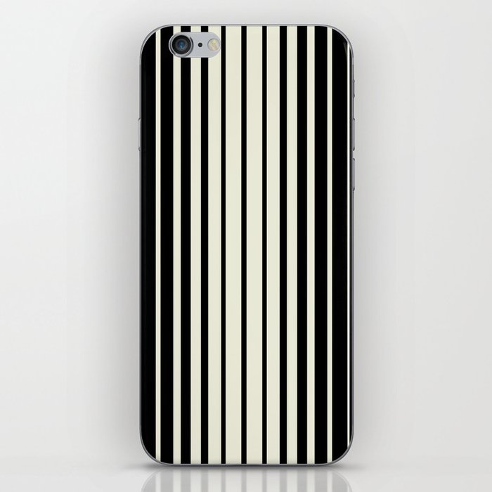 Mid century modern lines pattern - Black and White iPhone Skin