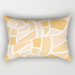 Yellow and white mosaic pattern Rectangular Pillow