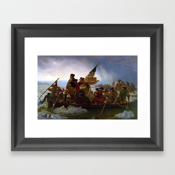 Washington Crossing the Delaware by Emanuel Leutze (1851) Framed Art Print