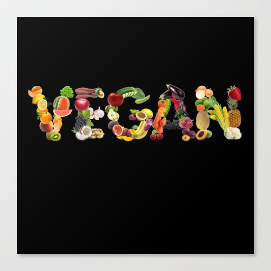 VEGAN FRUITS AND VEGGIES Canvas Print