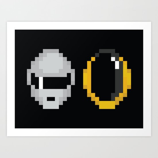 Daft Pixels Art Print