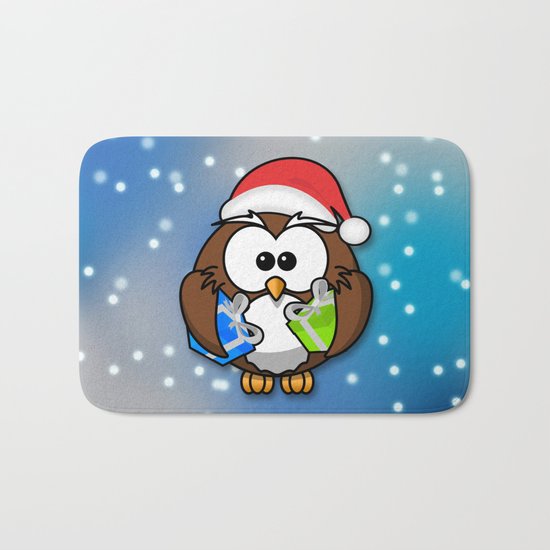 Christmasowl Bath Mat