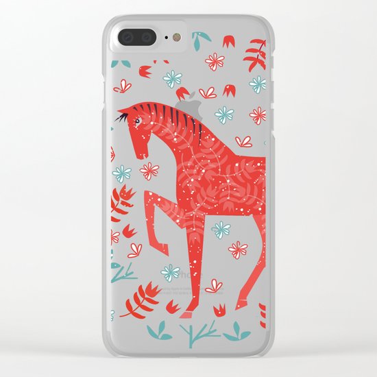 The Red Horse Clear iPhone Case
